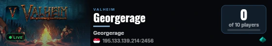 Georgerage live status badge