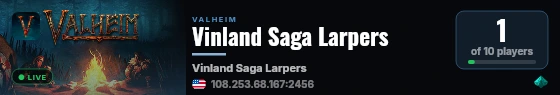 Vinland Saga Larpers live status badge