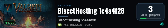 BisectHosting 1e4a4f28 live status badge