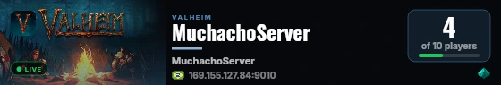 MuchachoServer live status badge