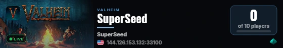 SuperSeed live status badge