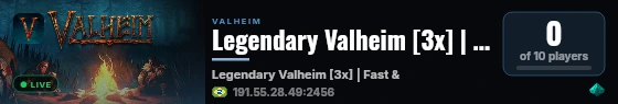 Legendary Valheim [3x] | Fast & QoL live status badge