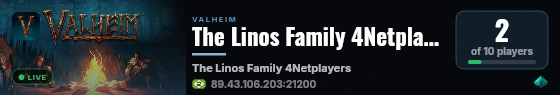 The Linos Family 4Netplayers live status badge