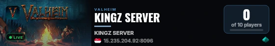 KINGZ SERVER live status badge