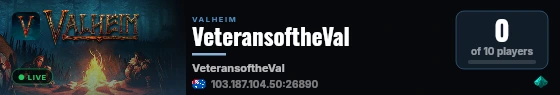 VeteransoftheVal live status badge
