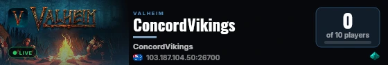 ConcordVikings live status badge