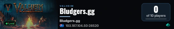 Bludgers.gg live status badge