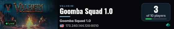 Goomba Squad 1.0 live status badge