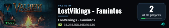 LostVikings - Famintos live status badge