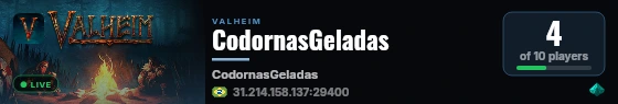 CodornasGeladas live status badge