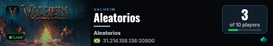 Aleatorios live status badge