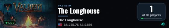 The Longhouse live status badge