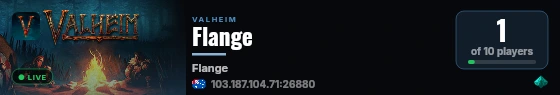 Flange live status badge