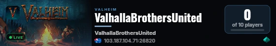 ValhallaBrothersUnited live status badge