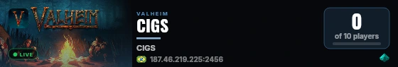 CIGS live status badge
