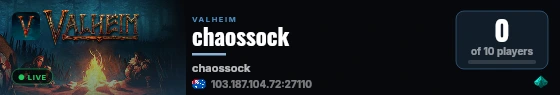 chaossock live status badge
