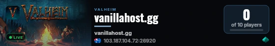 vanillahost.gg live status badge