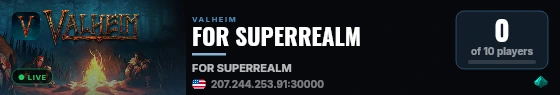 FOR SUPERREALM live status badge