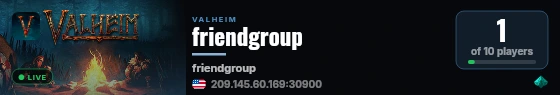 friendgroup live status badge