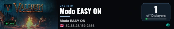 Modo EASY ON live status badge