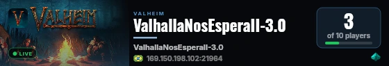 ValhallaNosEsperaII-3.0 live status badge