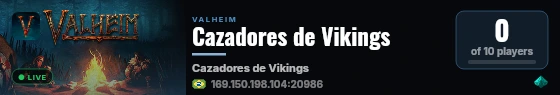 Cazadores de Vikings live status badge