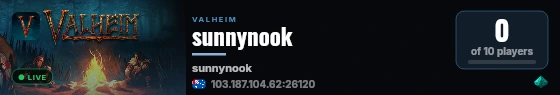 sunnynook live status badge