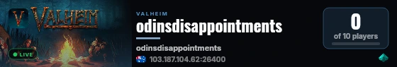 odinsdisappointments live status badge