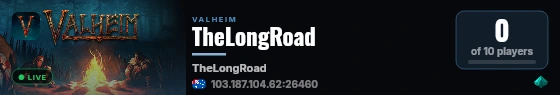 TheLongRoad live status badge