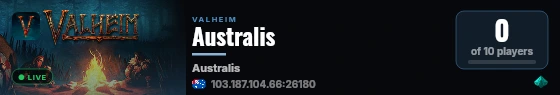 Australis live status badge