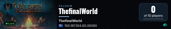 ThefinalWorld live status badge