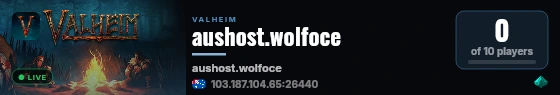 aushost.wolfoce live status badge