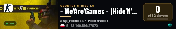 - We'Are'Games - |Hide'N'Seek| #100aa live status badge