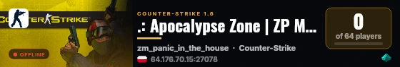 .: Apocalypse Zone | ZP Mode :. live status badge