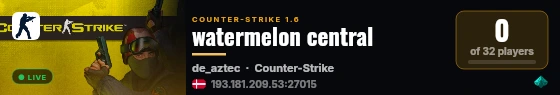 watermelon central live status badge