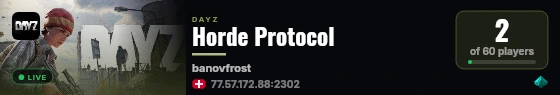 Horde Protocol live status badge