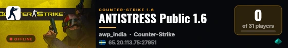 ANTISTRESS Public 1.6 live status badge