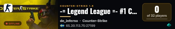 -= Legend League =- #1 CS+DM+VIP live status badge
