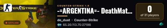 -=ARGENTINA=- DeathMatch *ARENA* Bomb Zone [Public] live status badge