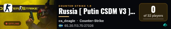 Russia [ Putin CSDM V3 ] Arena Predator live status badge