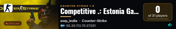 Competitive .: Estonia Gaming City :. #1 live status badge