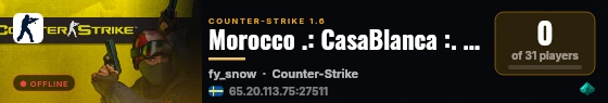 Morocco .: CasaBlanca :. +18 live status badge
