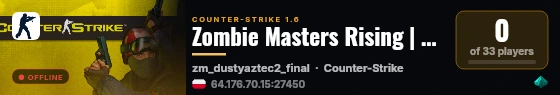 Zombie Masters Rising | Public XP live status badge