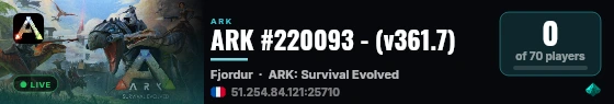 ARK #220093 - (v361.7) live status badge