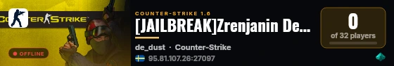 [JAILBREAK]Zrenjanin De_Inferno Only | zrenjanin-hq.com live status badge