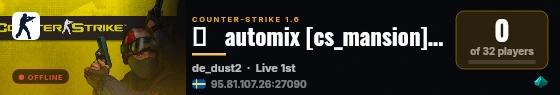 ►   automix [cs_mansion] [2:7] live status badge