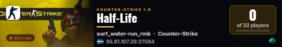 Half-Life live status badge
