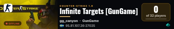 Infinite Targets [GunGame] live status badge