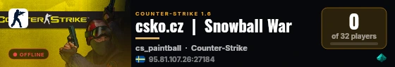 csko.cz  |  Snowball War live status badge