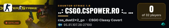 ..: CSGO.CSPOWER.RO :.. | MoD CS:GO live status badge